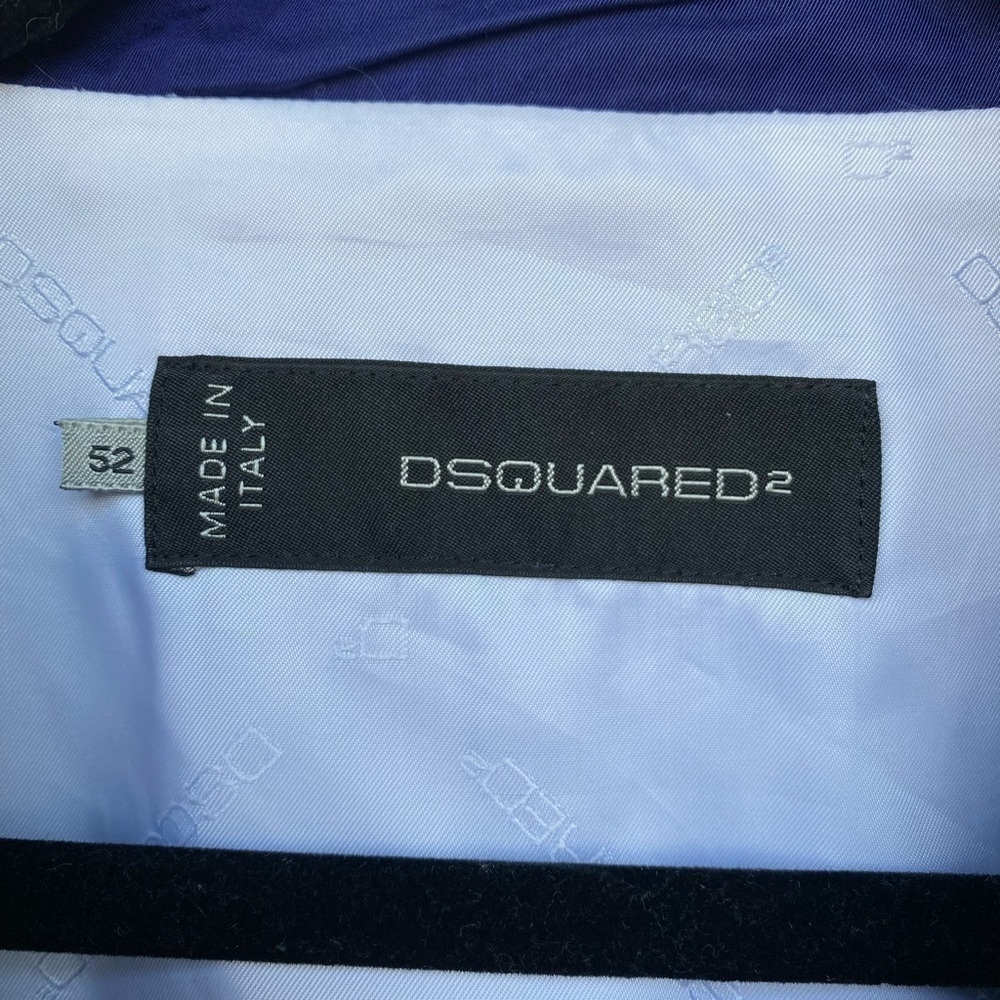 Dsquared2 Blue Italian Made Bomber Jacket Size Size L - Picture 7 of 10